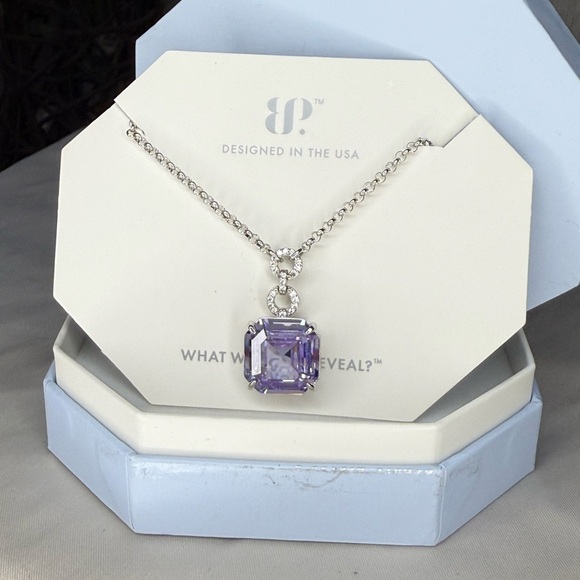 💥LIMITED 1DAY LEFT 💥 Bomb Party Rhodium with Lavender Tooaz Necklace - Picture 2 of 4